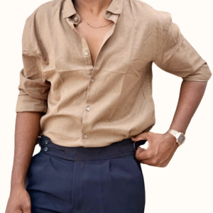 Irish Linen Shirt – Sandstone Beige