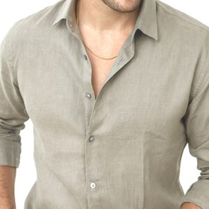 Irish Linen Shirt – Sage Mist