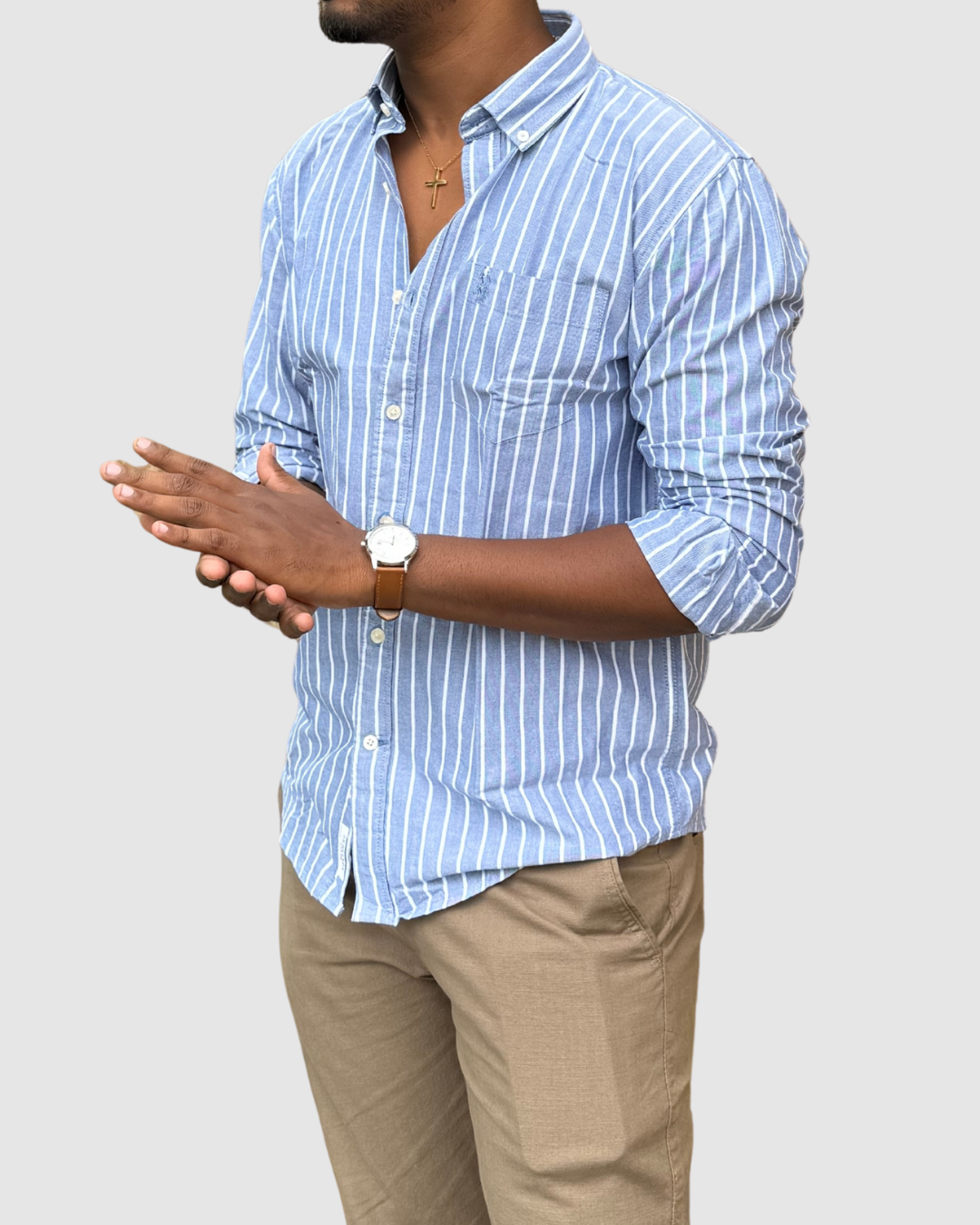 Vertical Stripe - Powder Blue