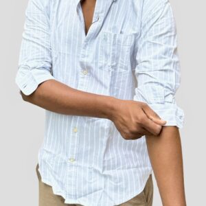 Vertical Stripe - Ice White