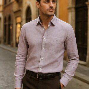 Linen Shirt - Purple