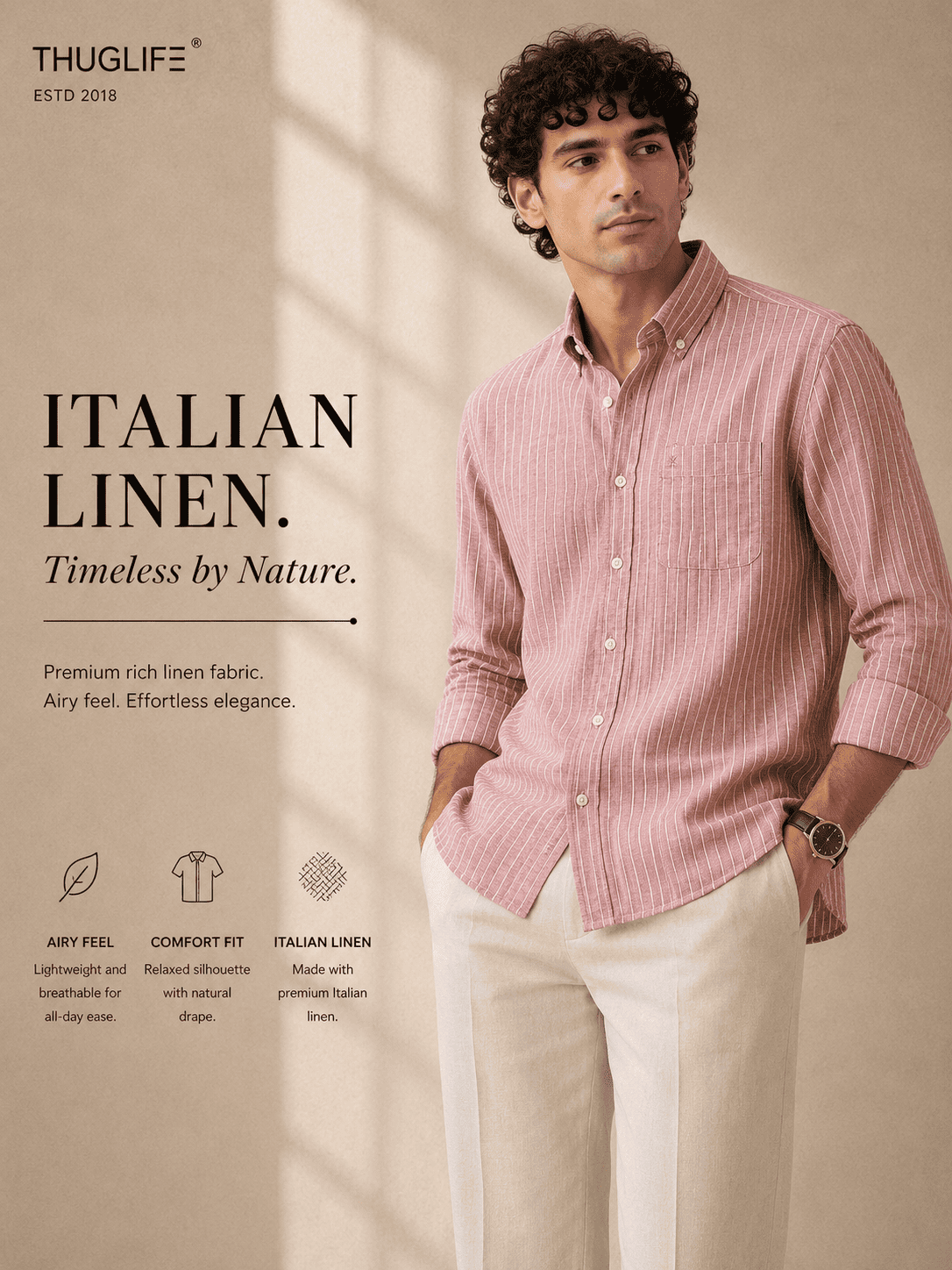 Linen Pinstripe Shirt