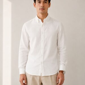 Raw Linen Cotton Blend Shirt